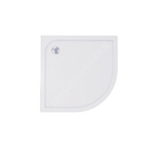 Gliss Kwartronde Douchebak Laag Leo 90x90x3 cm Marble Wit