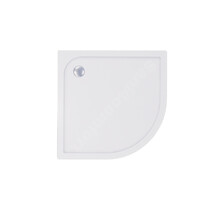 Gliss Kwartronde Douchebak Laag Leo 90x90x3 cm Marble Wit