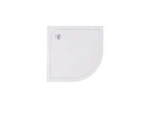 Gliss Kwartronde Douchebak Laag Leo 90x90x3 cm Marble Wit