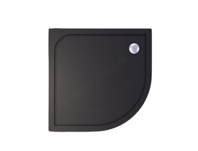 Gliss Kwartronde Douchebak Zwart Laag Neo 90x90x3 cm Marble