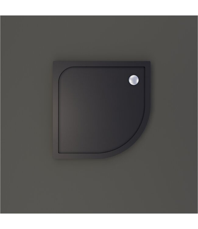 GLISS DESIGN Gliss Kwartronde Douchebak Zwart Laag Neo 90x90x3 cm Marble