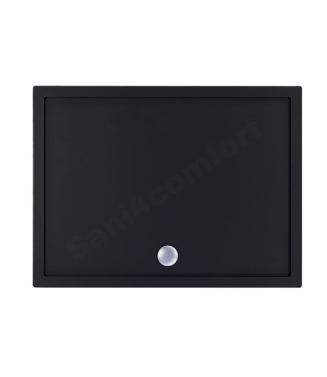 GLISS DESIGN Gliss Uno Douchebak Zwart Laag 90x90 Cast Marble 3cm