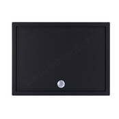 Gliss Uno Douchebak Zwart Laag 120x80 Cast Marble 3cm