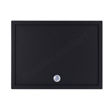 Gliss Uno Douchebak Zwart Laag 120x80 Cast Marble 3cm