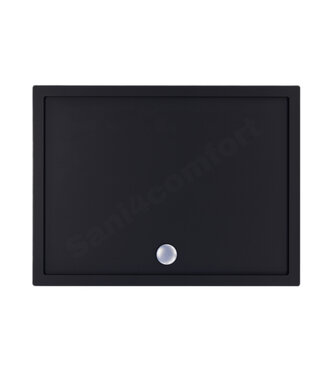 GLISS DESIGN Gliss Uno Douchebak Zwart Laag 120x90 Cast Marble 3cm