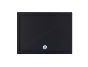 Gliss Uno Douchebak Zwart Laag 140x90 Cast Marble 3cm