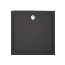 Gliss Uno Douchebak Zwart Laag 80x80 Cast Marble 3cm