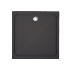 Gliss Uno Douchebak Zwart Laag 80x80 Cast Marble 3cm