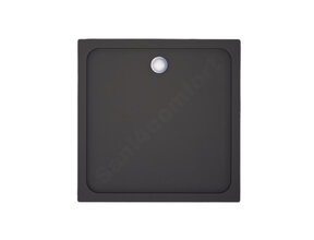Gliss Uno Douchebak Zwart Laag 90x90 Cast Marble 3cm