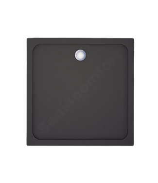 GLISS DESIGN Gliss Uno Douchebak Zwart Laag 90x90 Cast Marble 3cm