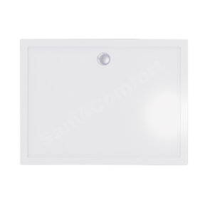 Gliss Uno Douchebak Wit Laag 100x80 Cast Marble 3cm