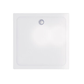 Gliss Uno Douchebak Wit Laag 90x90 Cast Marble 3cm