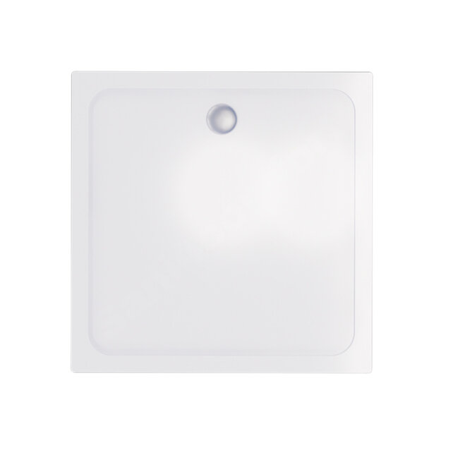 Gliss Uno Douchebak Wit Laag 90x90 Cast Marble 3cm