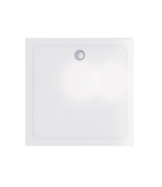 GLISS DESIGN Gliss Uno Douchebak Wit Laag 80x80 Cast Marble 3cm