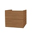 Wastafelonderkast Ribbelfront Elite Licht Hout 60cm Greeploos lades met horizontale reliëf