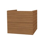 Wastafelonderkast Ribbelfront Elite Mat Wit 60cm Greeploos lades met horizontale reliëf