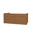 Wastafelonderkast Ribbelfront Elite Licht Hout 120cm Greeploos lades met horizontale reliëf