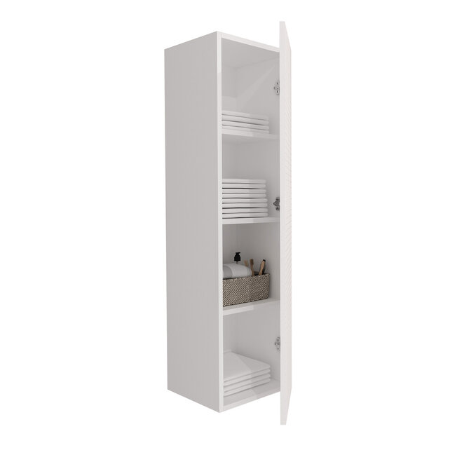 Badkamerkast Ribbelfront Elite Mat Wit 160cm 2 Greeploos deuren Softclose Badkamerkast Ribbelfront Elite Mat Wit 160cm 2 Greeploos deuren Softclose
