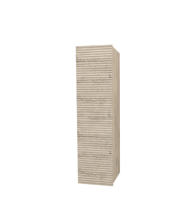 Badkamerkast Ribbelfront Elite Licht Hout 135cm 2 Greeploos deuren Softclose