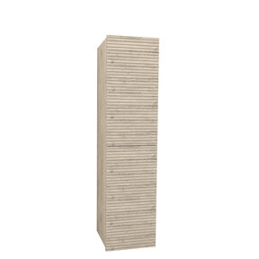 Badkamerkast Ribbelfront Elite Licht Hout 135cm 2 Greeploos deuren Softclose