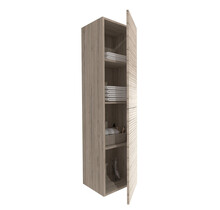 Badkamerkast Ribbelfront Elite Licht Hout 160cm 2 Greeploos deuren Softclose