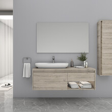 Badkamermeubel Ares Licht Hout 120cm met Topblad