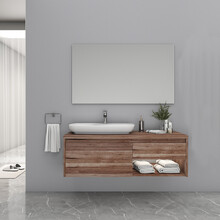 Badkamermeubel Ares Garda Walnoot 120cm met Topblad