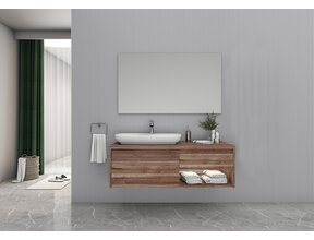 Badkamermeubel Ares Garda Walnoot 120cm met Topblad