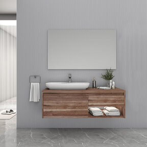 Badkamermeubel Ares Garda Walnoot 120cm met Topblad