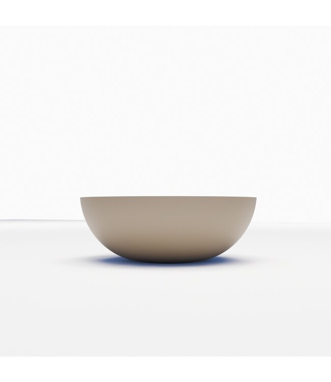 Waskom Leto Mat Cappuccino 40x15 cm Rond Solid Marmo