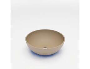Waskom Leto Mat Cappuccino 40x15 cm Rond Solid Marmo