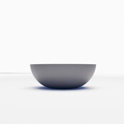 Waskom Leto Mat Grijs 40x15 cm Rond Solid Marmo