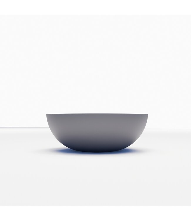 Waskom Leto Mat Grijs 40x15 cm Rond Solid Marmo