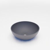 Waskom Leto Mat Grijs 40x15 cm Rond Solid Marmo