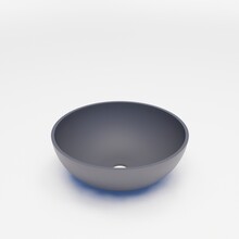 Waskom Leto Mat Grijs 40x15 cm Rond Solid Marmo