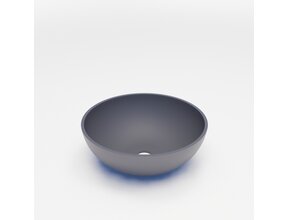 Waskom Leto Mat Grijs 40x15 cm Rond Solid Marmo