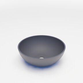 Waskom Leto Mat Grijs 40x15 cm Rond Solid Marmo