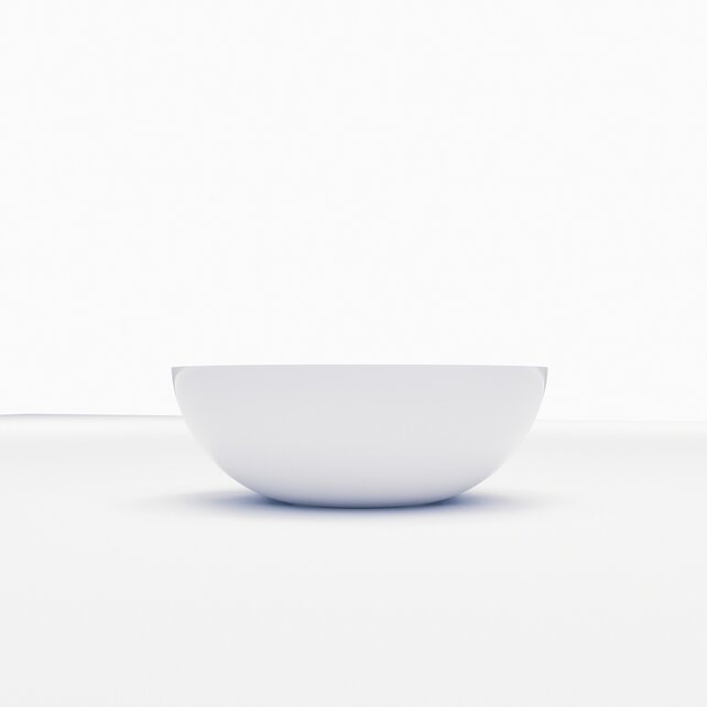 Waskom Leto Glans Wit 40x15 cm Rond Solid Marmo