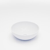 Waskom Leto Glans Wit 40x15 cm Rond Solid Marmo