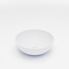 Waskom Leto Glans Wit 40x15 cm Rond Solid Marmo