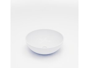 Waskom Leto Glans Wit 40x15 cm Rond Solid Marmo