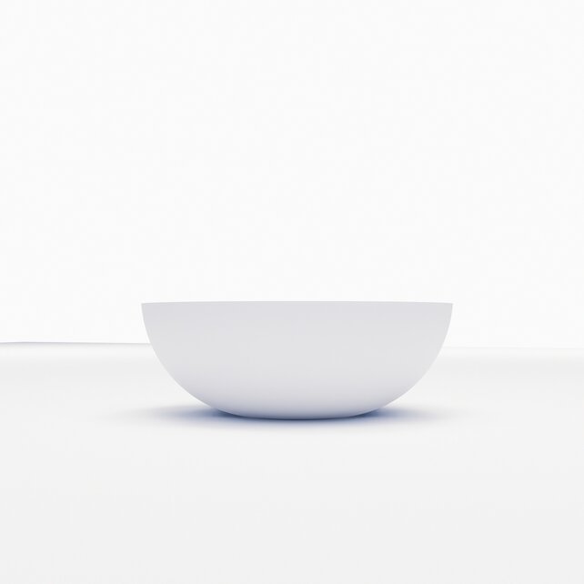 Waskom Leto Mat Wit 40x15 cm Rond Solid Marmo