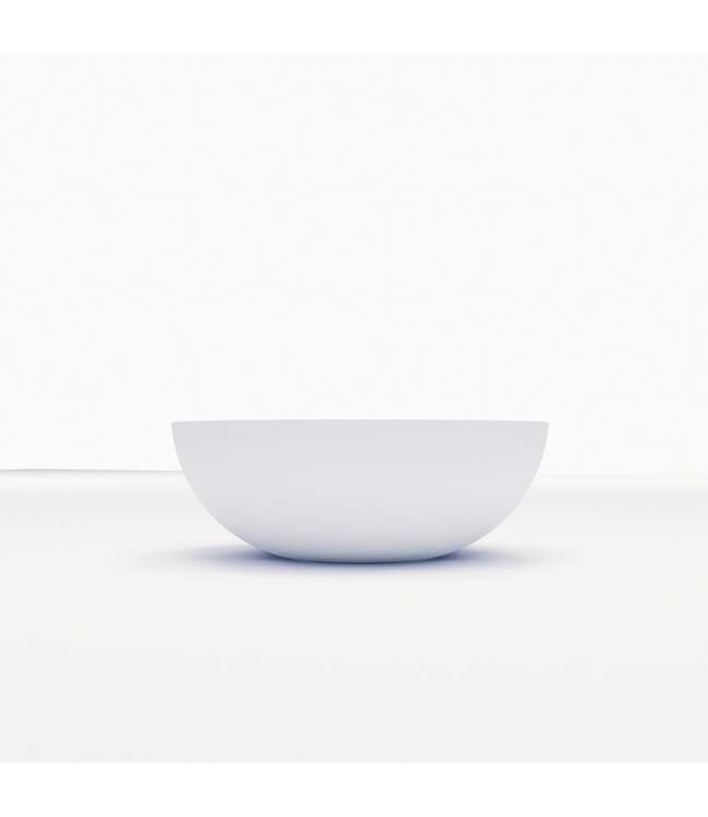 Waskom Leto Mat Wit 40x15 cm Rond Solid Marmo