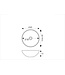 Waskom Leto Zwart-Wit Mat 40x15 cm Rond Solid Marmo