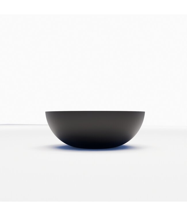 Waskom Leto Zwart-Wit Mat 40x15 cm Rond Solid Marmo