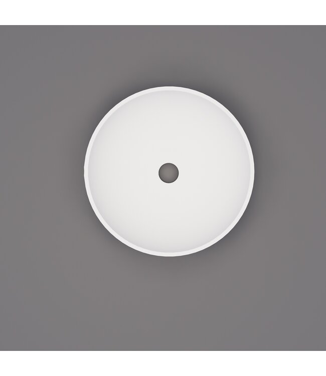 Waskom Leto Zwart-Wit Mat 40x15 cm Rond Solid Marmo
