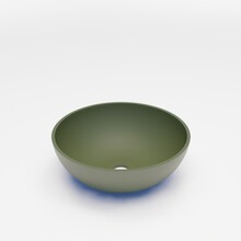 Waskom Leto Olijfgroen Mat 40x15 cm Rond Solid Marmo