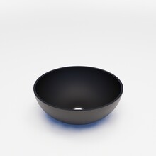 Waskom Leto Mat Zwart 40x15 cm Rond Solid Marmo