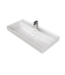 Aloni Keramische Wastafel 80x48x10 cm Sharp  Glans Wit met kraangat