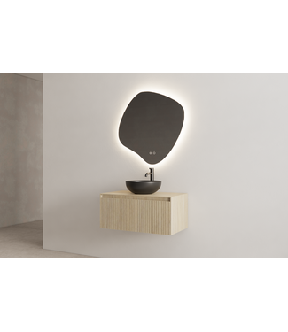 GLISS DESIGN Timotheus Wastafelonderkast Ribbelfront Corn Silk 60 cm